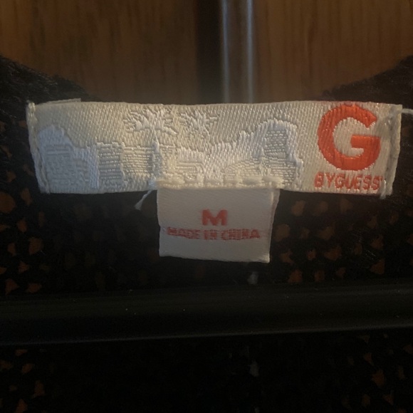 Guess Sz M long sleeve tunic: black & white - Picture 3 of 6